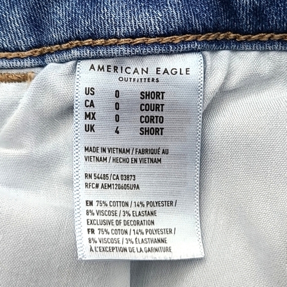 American Eagle NE(X)T Level Stretch Jegging Blue Jeans Size US 0 Short - Picture 10 of 13